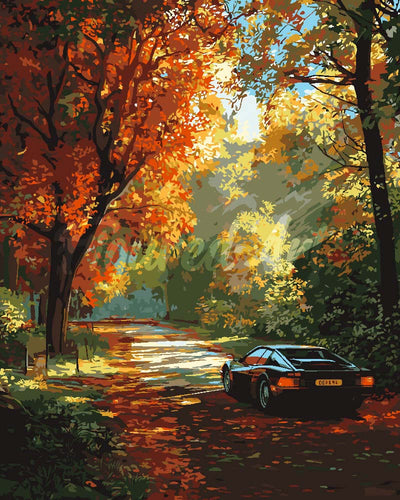 Peinture par numéros Figured'Art Sur la route en automne