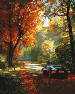 Peinture par numéros Figured'Art Sur la route en automne