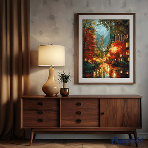 Lumières de la ville en automne
