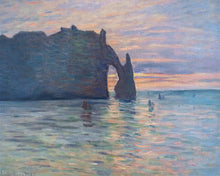 Charger l'image dans la galerie, Peinture par numéros Figured'Art La Falaise à Étretat, coucher de soleil - Monet