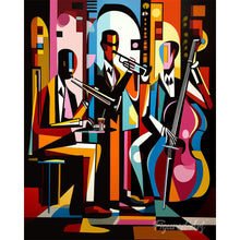 Charger l'image dans la galerie, Peinture par numéros Figured'Art Groupe de Jazz Abstrait Éclatant