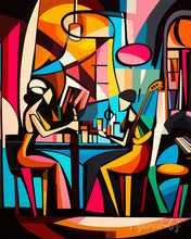 Charger l'image dans la galerie, Peinture par numéros Figured'Art Bar de Jazz Abstrait Éclatant