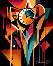 Charger l'image dans la galerie, Peinture par numéros Figured'Art Horloge Fondante Abstraite Éclatante