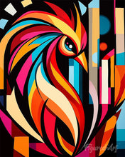 Charger l'image dans la galerie, Peinture par numéros Figured'Art Coq Abstrait Éclatant