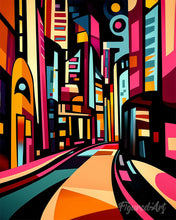 Charger l'image dans la galerie, Peinture par numéros Figured'Art Rue Urbaine Abstraite Éclatante