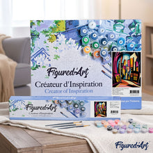 Charger l'image dans la galerie, Ville au Clair de Lune Abstraite Éclatante