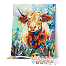 Charger l'image dans la galerie, Vache Highland et fleurs