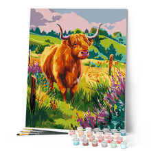 Charger l'image dans la galerie, Vache Highland à la campagne