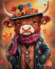 Charger l'image dans la galerie, Peinture par numéros Figured'Art Vache Highland style vintage