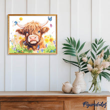 Charger l'image dans la galerie, Portrait printanier vache Highland