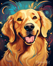 Charger l'image dans la galerie, Peinture par numéros Figured'Art Golden Retriever joyeux