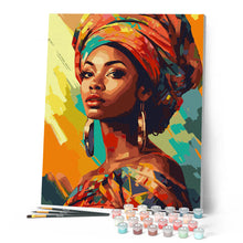Charger l'image dans la galerie, Femme avec foulard coloré