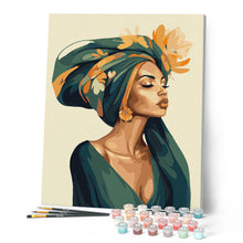 Charger l'image dans la galerie, Femme avec foulard floral