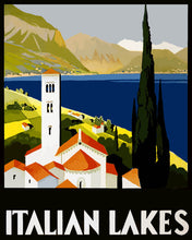 Charger l'image dans la galerie, Peinture par numéros Figured'Art Affiche vintage des lacs italiens