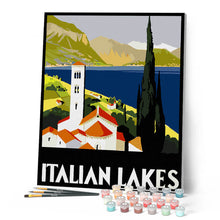 Charger l'image dans la galerie, Affiche vintage des lacs italiens