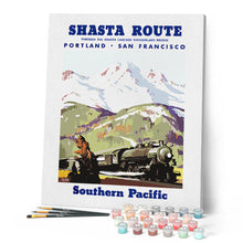 Charger l'image dans la galerie, Affiche vintage de la route Shasta