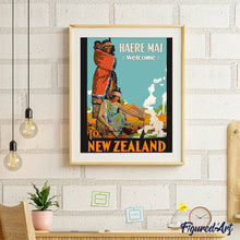 Charger l'image dans la galerie, Affiche vintage de la Nouvelle-Zélande