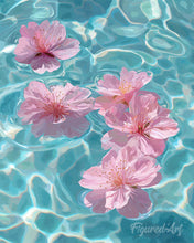 Charger l'image dans la galerie, Peinture par numéros Figured'Art Fleurs de Cerisier Flottantes