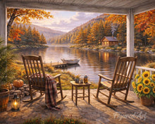 Charger l'image dans la galerie, Peinture par numéros Figured'Art Retraite Automnale au Bord du Lac