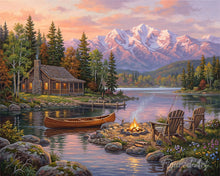 Charger l'image dans la galerie, Peinture par numéros Figured'Art Feu de Camp au Bord du Lac