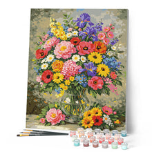 Charger l'image dans la galerie, Vase de Fleurs Sauvages Colorées