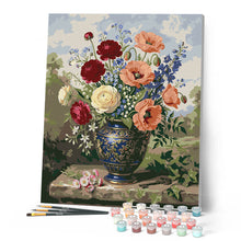 Charger l'image dans la galerie, Fleurs dans un Vase Bleu