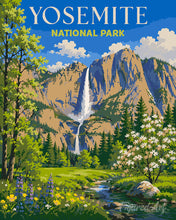 Charger l'image dans la galerie, Peinture par numéros Figured'Art Parc national de Yosemite, La chute Vernal - Californie