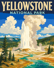 Charger l'image dans la galerie, Peinture par numéros Figured'Art Parc national de Yellowstone, Old Faithful - Wyoming