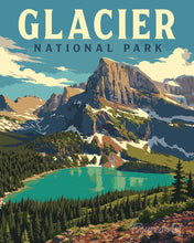 Charger l'image dans la galerie, Peinture par numéros Figured'Art Parc national des Glaciers - Montana