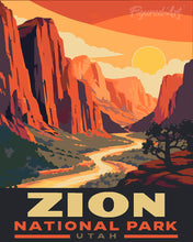 Charger l'image dans la galerie, Peinture par numéros Figured'Art Parc national de Zion - Utah