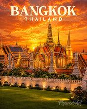 Charger l'image dans la galerie, Peinture par numéros Figured'Art Affiche de voyage Bangkok, le Grand Palais
