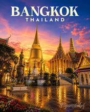 Charger l'image dans la galerie, Peinture par numéros Figured'Art Affiche de voyage Bangkok, le Temple du Bouddha d'Émeraude