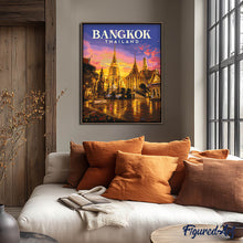 Charger l'image dans la galerie, Affiche de voyage Bangkok, le Temple du Bouddha d'Émeraude