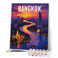 Charger l'image dans la galerie, Affiche de voyage Bangkok, le Chao Phraya