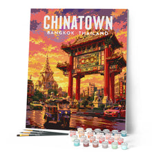 Charger l'image dans la galerie, Affiche de voyage Bangkok, les lumières de Chinatown
