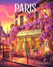 Charger l'image dans la galerie, Peinture par numéros Figured'Art Affiche de voyage Café Wisteria de Paris