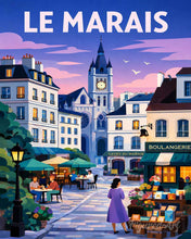 Charger l'image dans la galerie, Peinture par numéros Figured'Art Affiche de voyage Le Marais