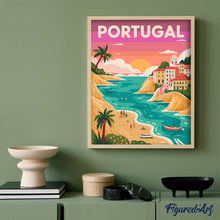 Charger l'image dans la galerie, Affiche de voyage Côte océanique du Portugal
