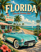 Charger l'image dans la galerie, Peinture par numéros Figured'Art Affiche vintage de la Floride - Drive the Sunshine State