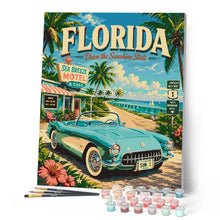 Charger l'image dans la galerie, Affiche vintage de la Floride - Drive the Sunshine State