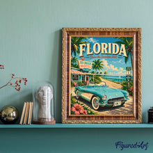 Charger l'image dans la galerie, Affiche vintage de la Floride - Drive the Sunshine State
