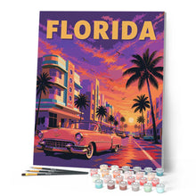 Charger l'image dans la galerie, Affiche vintage de la Floride et son ciel violet