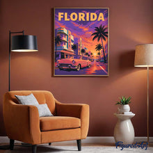 Charger l'image dans la galerie, Affiche vintage de la Floride et son ciel violet