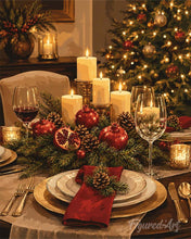 Charger l'image dans la galerie, Peinture par numéros Figured'Art Élégante table de Noël