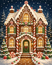 Charger l'image dans la galerie, Peinture par numéros Figured'Art Maison en pain d'épices de Noël