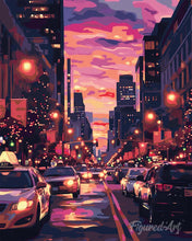 Charger l'image dans la galerie, Peinture par numéros Figured'Art Coucher de soleil urbain