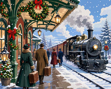 Charger l'image dans la galerie, Peinture par numéros Figured'Art Train des fêtes