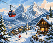 Charger l'image dans la galerie, Peinture par numéros Figured'Art Escapade de Noël dans les Alpes