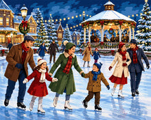 Charger l'image dans la galerie, Peinture par numéros Figured'Art Plaisirs d'hiver en famille