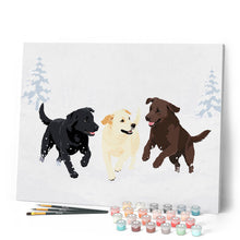 Charger l'image dans la galerie, Jeu de chiens en Hiver